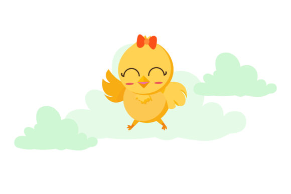 Adorable Easter Icon Chicken Cute Color for Spring Designs