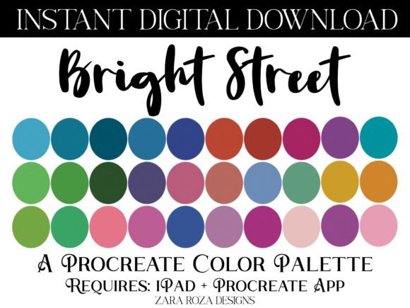 Bright Street Color Palette: Your Procreate Shortcut to a Retro-Modern Aesthetic