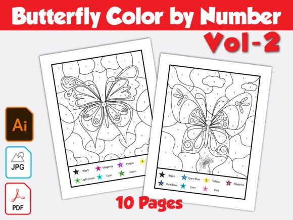Butterfly Color by Number VOL-2: Your New Favorite Creative Asset