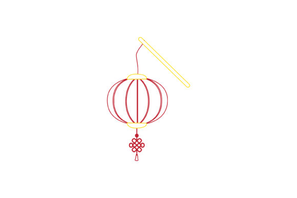 Chinese New Year Lantern 1 Color Line: A Designer's Festive Vector Toolkit