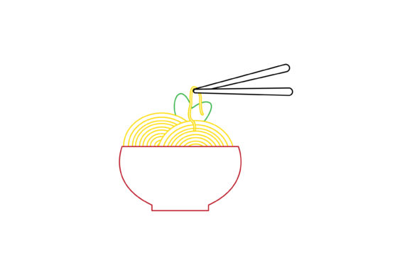 Chinese New Year Noodle Color Line: Vibrant Design for Celebration