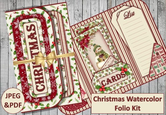 Christmas Watercolour Folio Kit: A Complete Holiday Stationery Suite