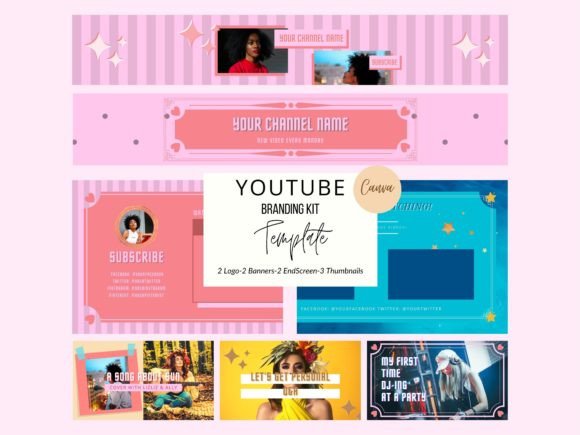 Color Pop YouTube Branding Kit: Your DIY Channel Makeover