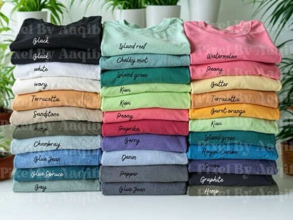 Comfort Colors C1717 T Shirt Color Chart: Your Design Blueprint