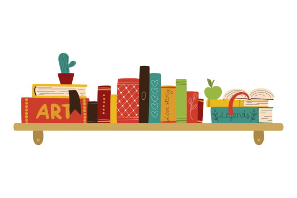 Cute Books on Shelf: The Hand Drawn Font for Cozy Brands
