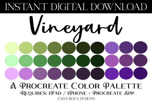 Discover the Vineyard Procreate Color Palette