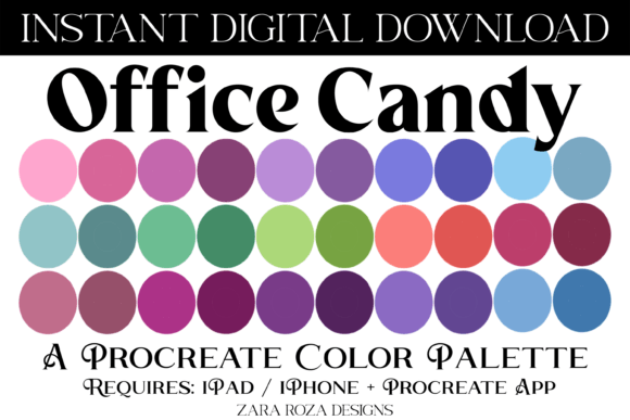 Office Candy Procreate Color Palette: Your Go-To for Cozy, Versatile Art