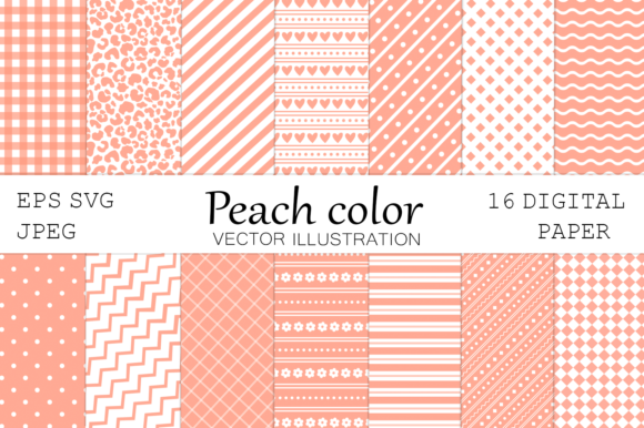 Soft & Modern: Using Abstract Peach Color Digital Paper