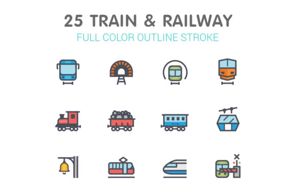 Train & Railway Line with Color: A Bold Visual Asset