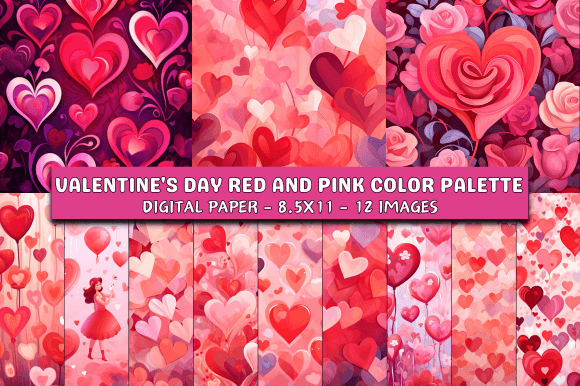 Valentine's Day Red and Pink Color Paper: Your Creative Toolkit